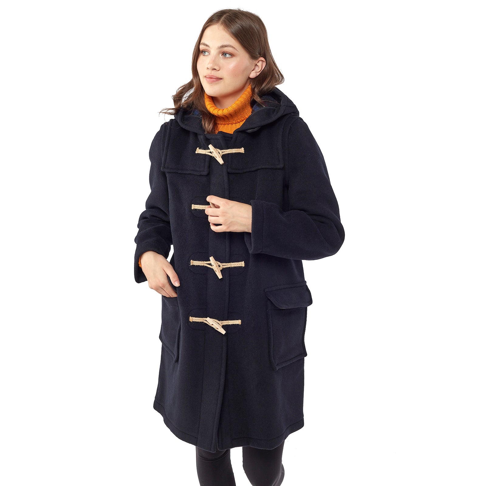 Women's Classic Fit Duffle Coat with Wooden Toggles | Original ...