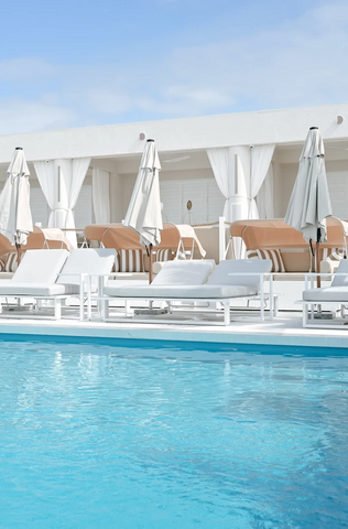 La Luna Beach Club Poolside with Tropique Cushions