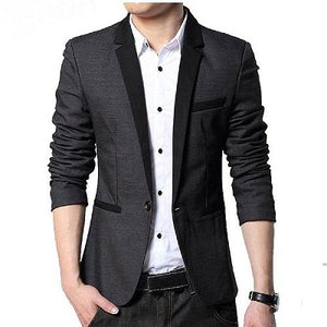 grey casual blazer