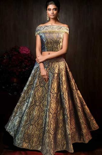 brocade indo western dresses