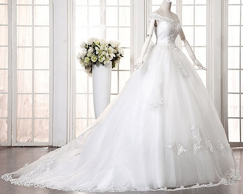 bridal white gown with price