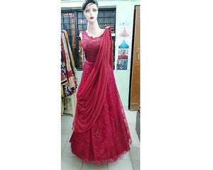 saree gown for plus size