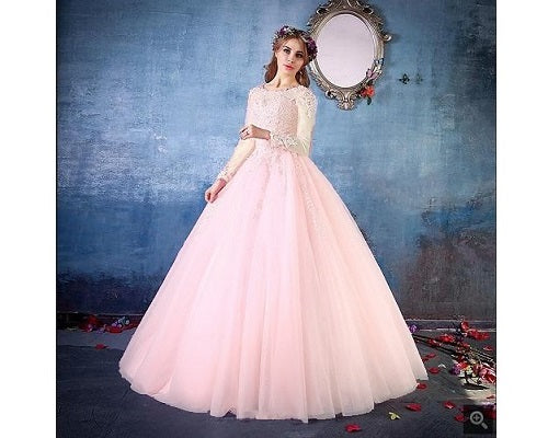 baby pink gown for engagement