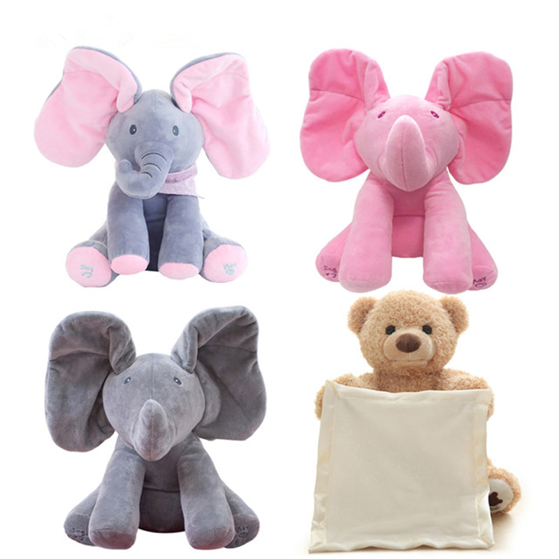 plush peek a boo elephant