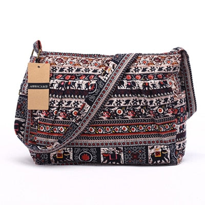 printed messenger bag