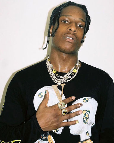 ASAP Rocky wearing Pearls