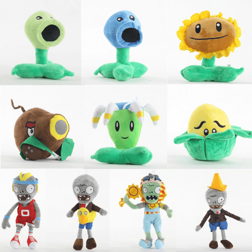 Plants Vs Zombies Plush Toy Party Set 10 Pieces Toyslando