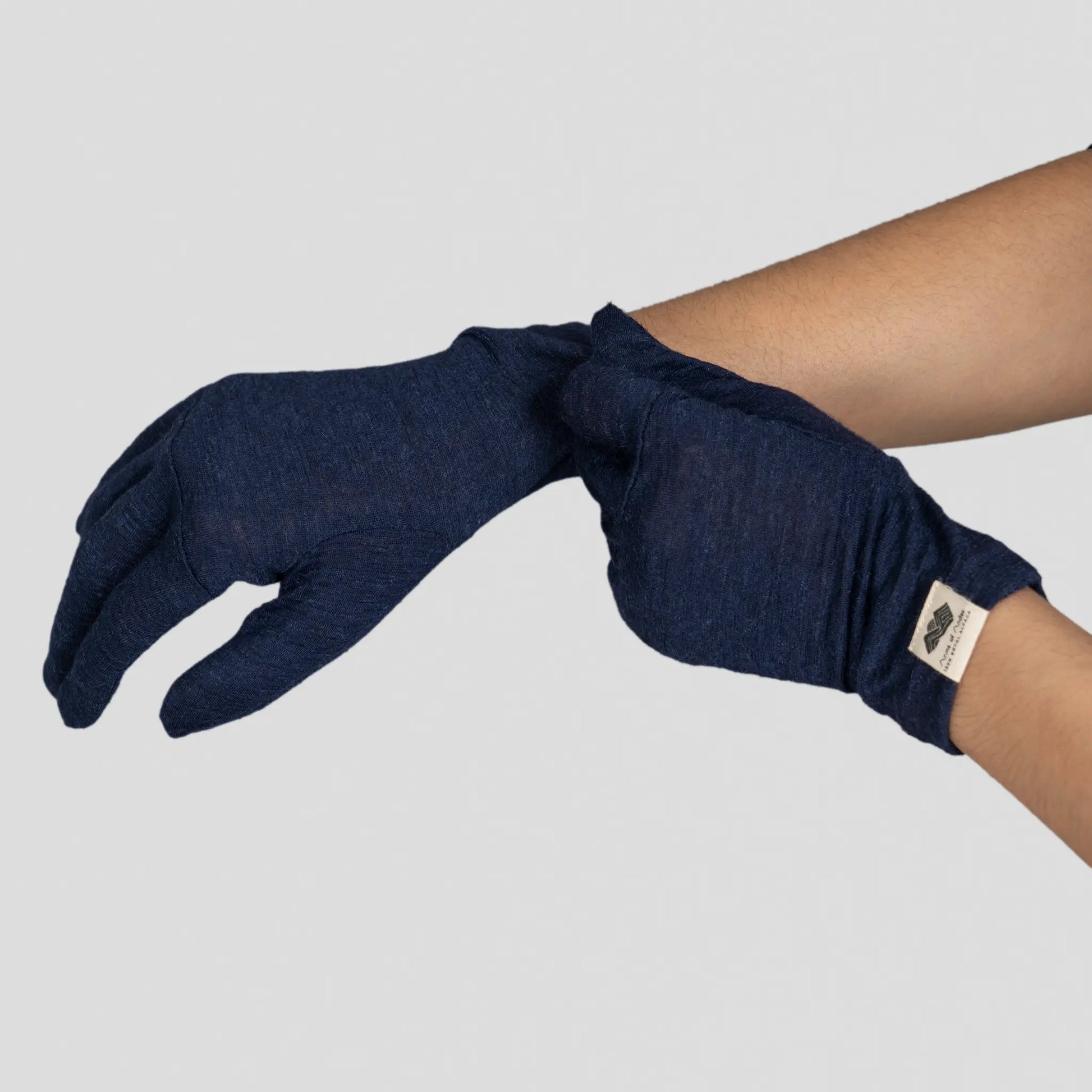 Unisex Alpaca Wool Glove Liners: 110 Ultralight color Natural Gray
