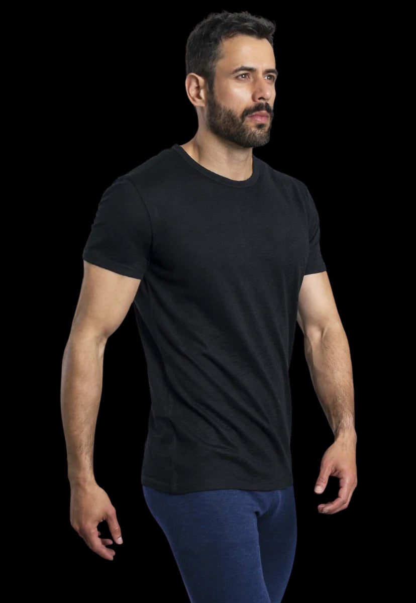 men's alpaca wool crew neck t-shirt