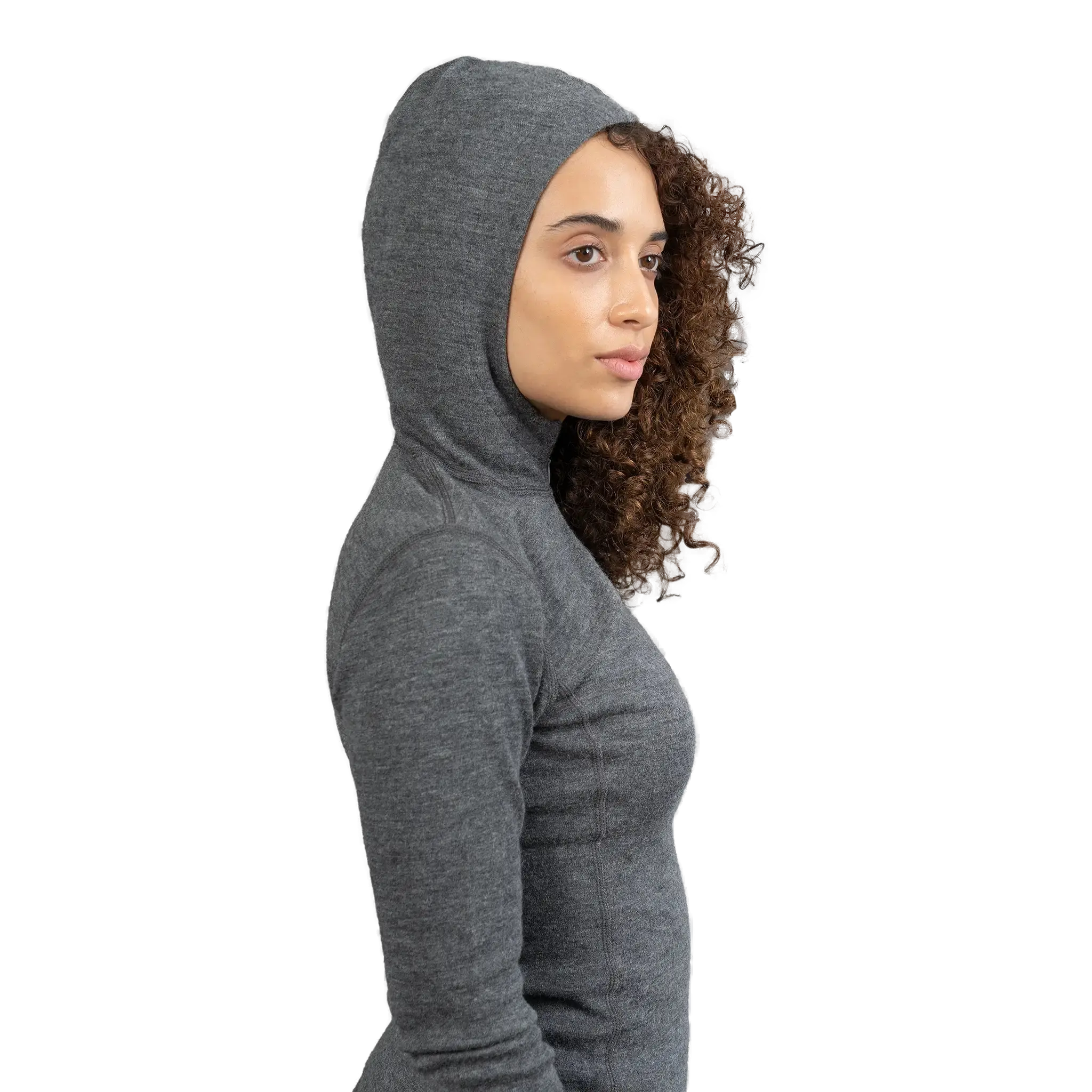 womens antiodor baselayer hoodie halfzip color gray