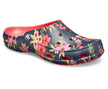 floral crocs