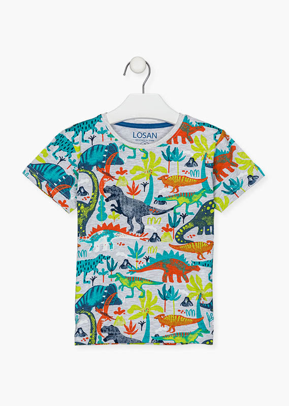 Losan Boy's All Over Print Short Sleeve T Shirt.  215-1001AL