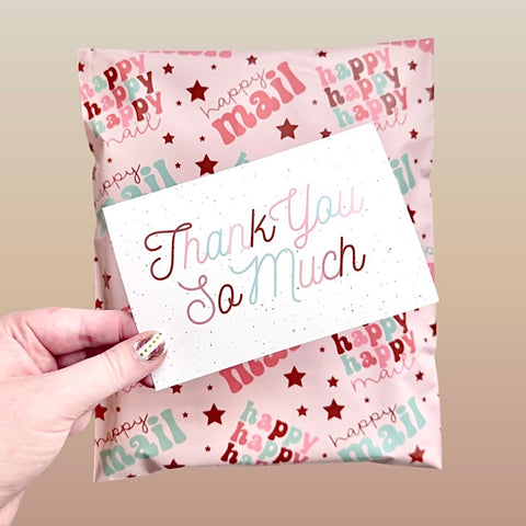 10x13 Thank You Holiday Poly Bag Mailer Envelopes – Shop4Mailers