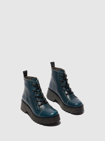 Lace-up Ankle Boots METZ788FLY JAVA BLUE/BEIGE