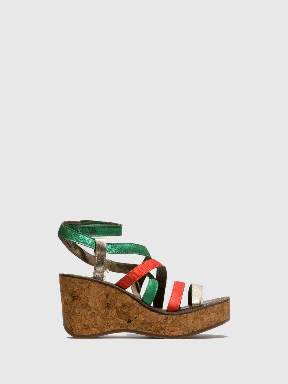 multicolor strappy heels