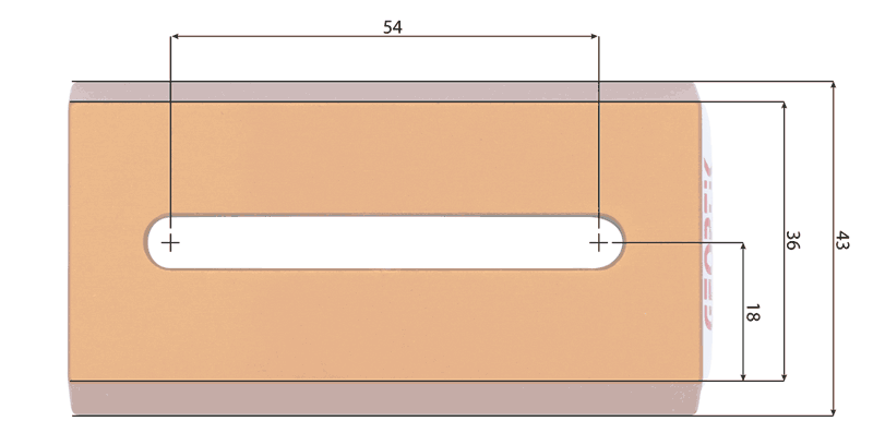 Geoptik Vixen dovetail bar 80mm schematic top