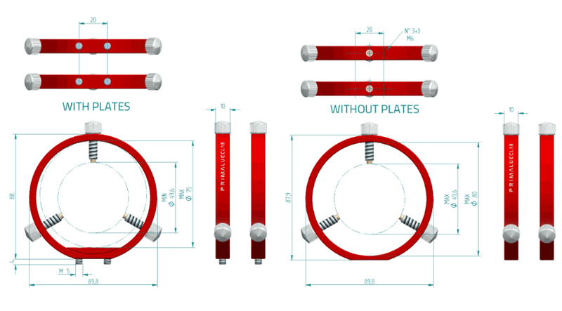 Prima Luce Lab 80mm PLUS guide scope rings