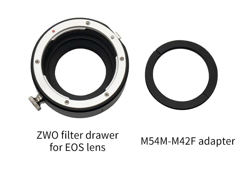 ZWO Canon EOS lens 2" filter drawer items included