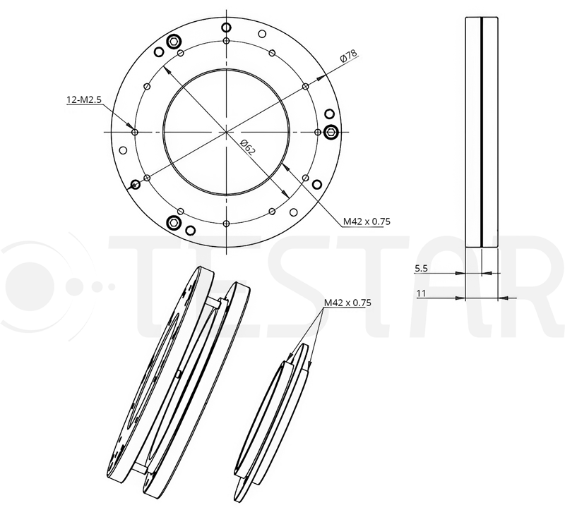 ZWO T2 Tilter schematic