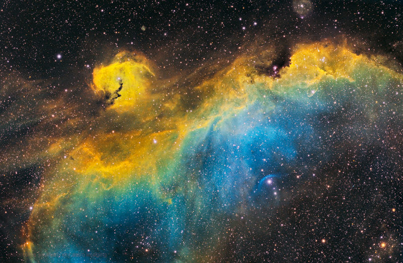 Seagull Nebula by Robert Theunissen | APM LZOS 130/780, ZWO ASI2600MM Pro, Antlia 3.5nm & 3nm Ha, OIII & SII, iOptron CEM40