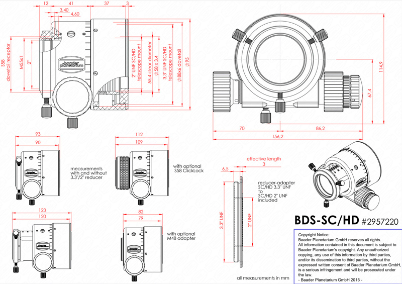 Baader Diamond Steeltrack Focuser schematics