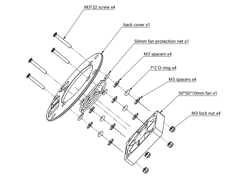 ZWO REPLACEMENT FAN FOR ASI 2600, 6200, 2400 CAMERAS