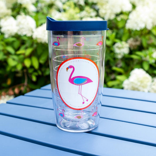 Tervis Flamingo Pattern Made in USA Double Walled Insulated Tumbler Travel  Cup Keeps Drinks Cold & Hot, 24oz Water Bottle, Classic 