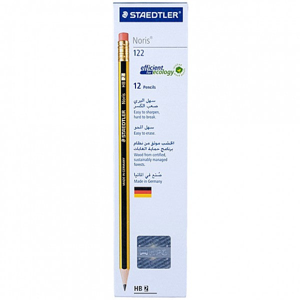 STAEDTLER NORIS HB2 PENCIL with Eraser (12 PACK) – TheFullValue ...