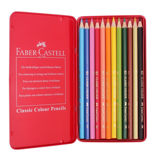 Vintage Faber-Castell 12 Coloring Pencils American 4-1/4 Length