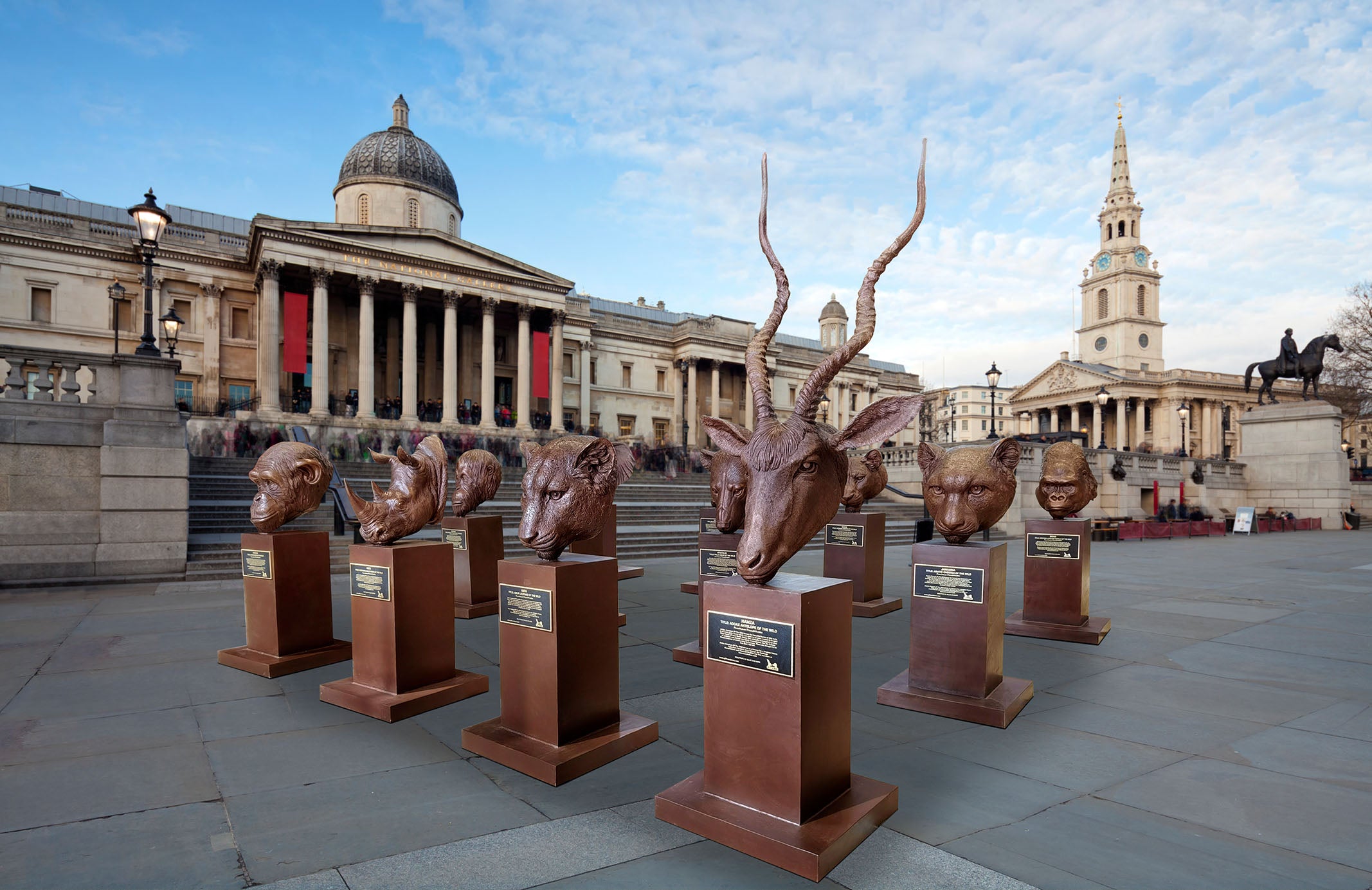 9 sculptures of the world's most endangered animals unveiled in Greenw –  Gillie and Marc