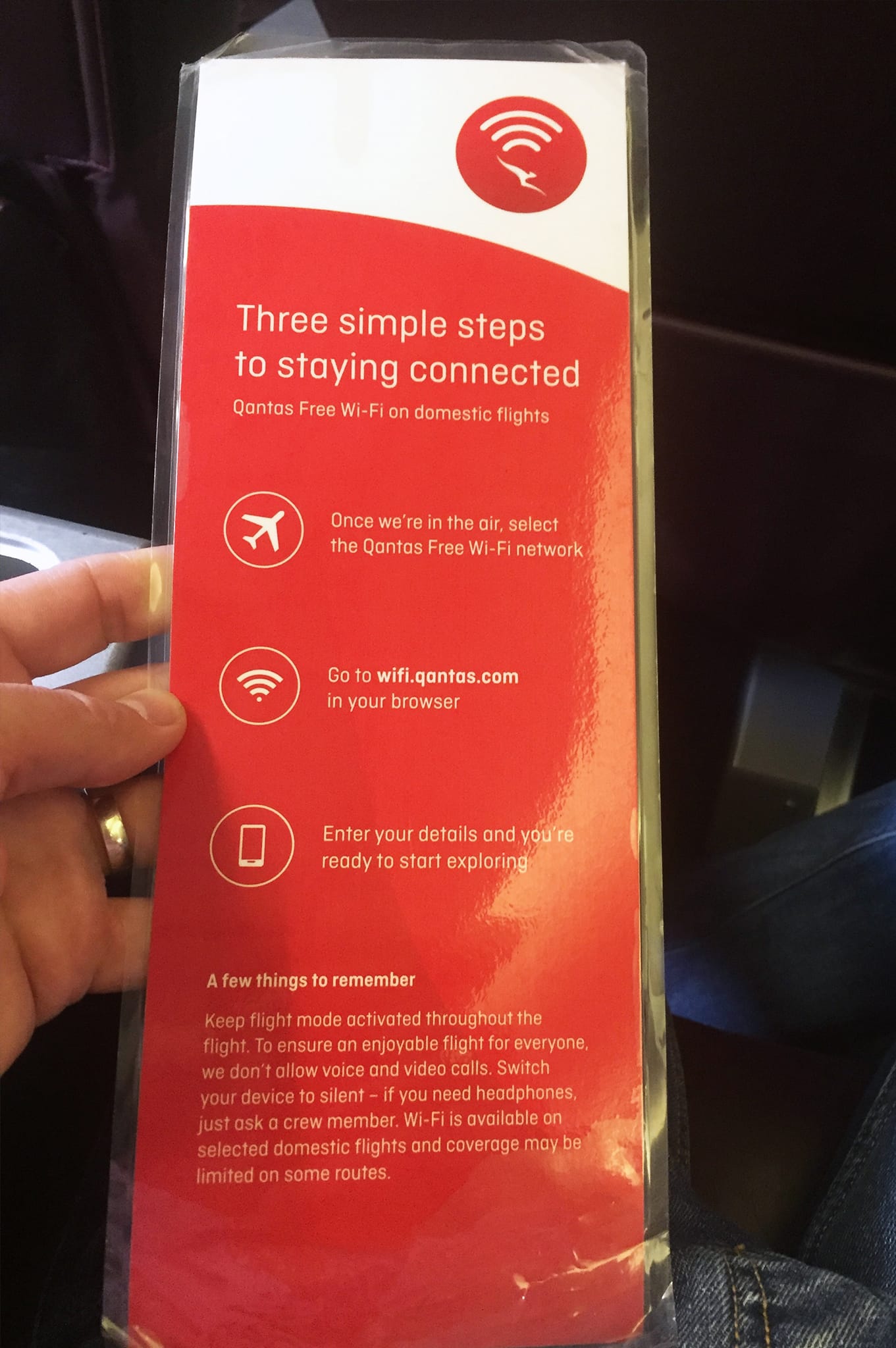 Qantas on board Wi-Fi