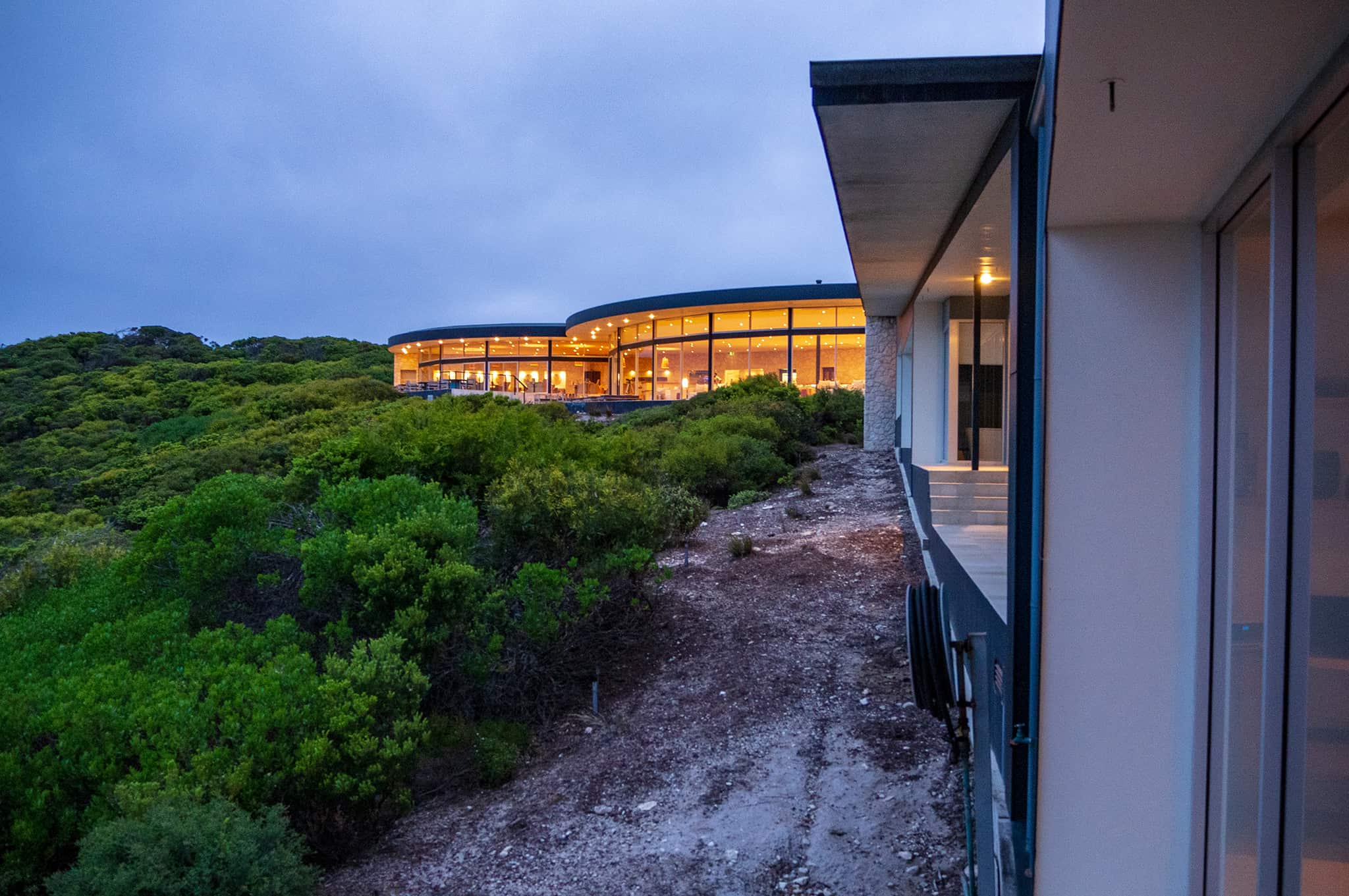 Southern Ocean Lodge Kangaroo Island at dusk