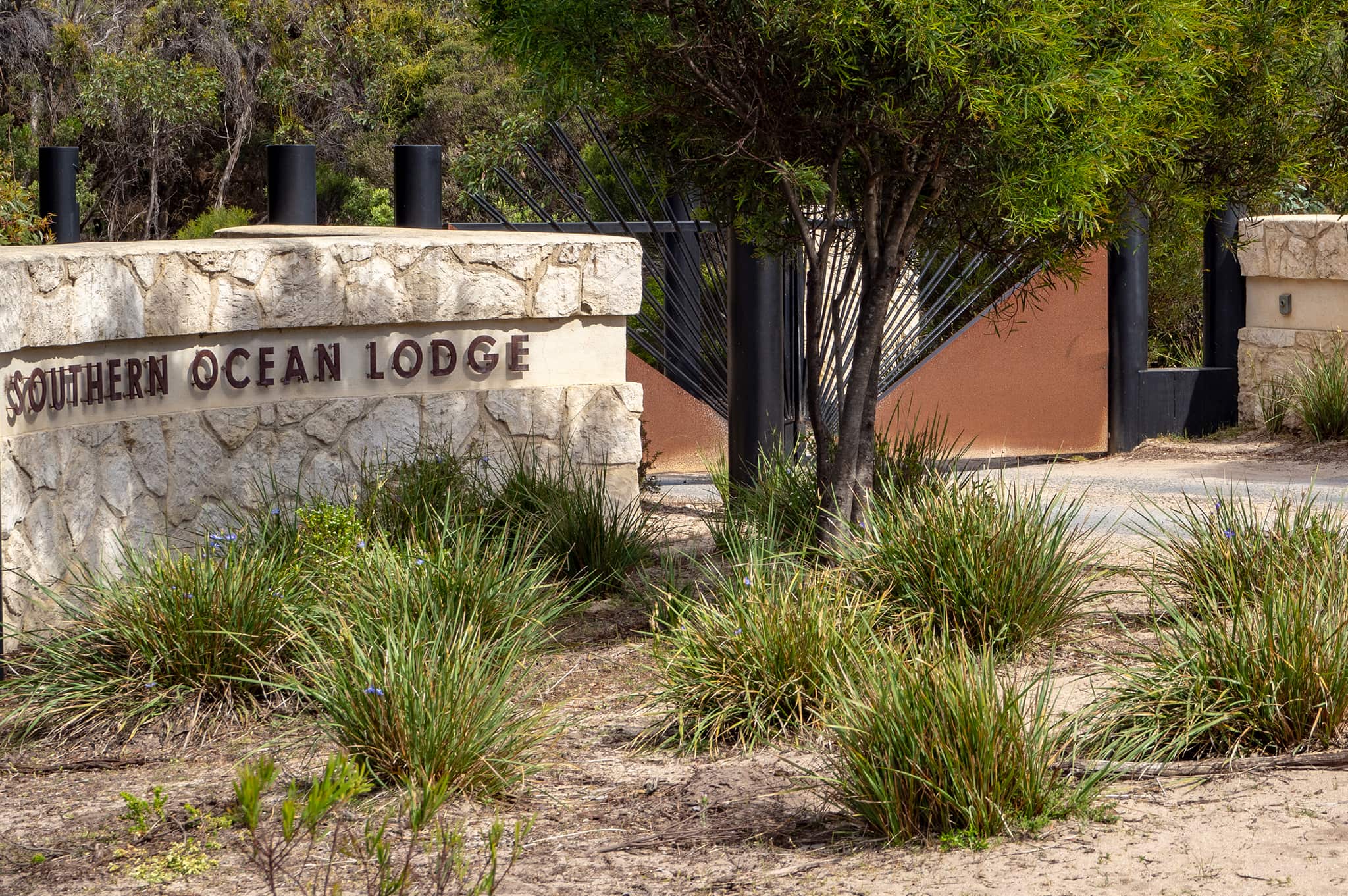 Southern Ocean Lodge Kangaroo Island front gates