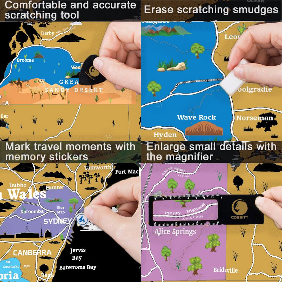 australia travel scratch map