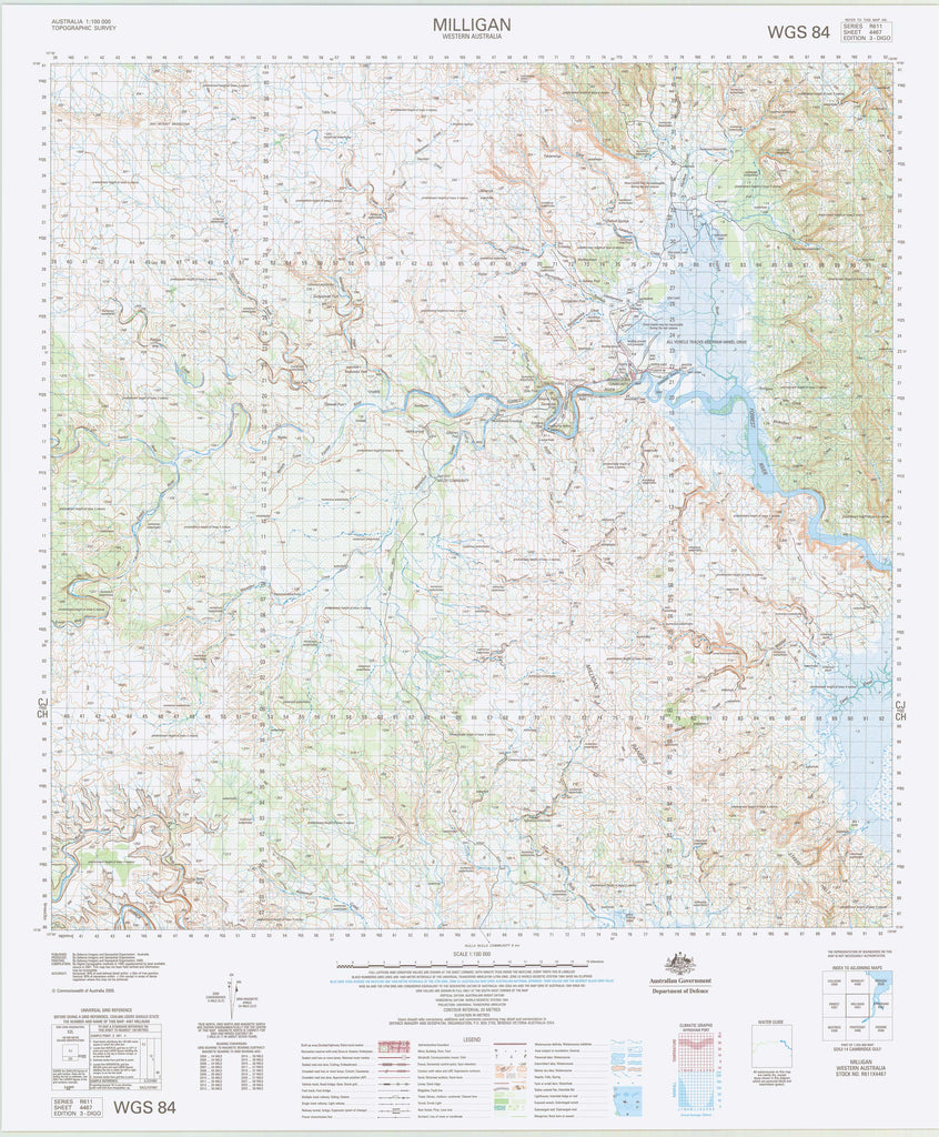 Buy 4467 Milligan 1:100k Topographic Map
