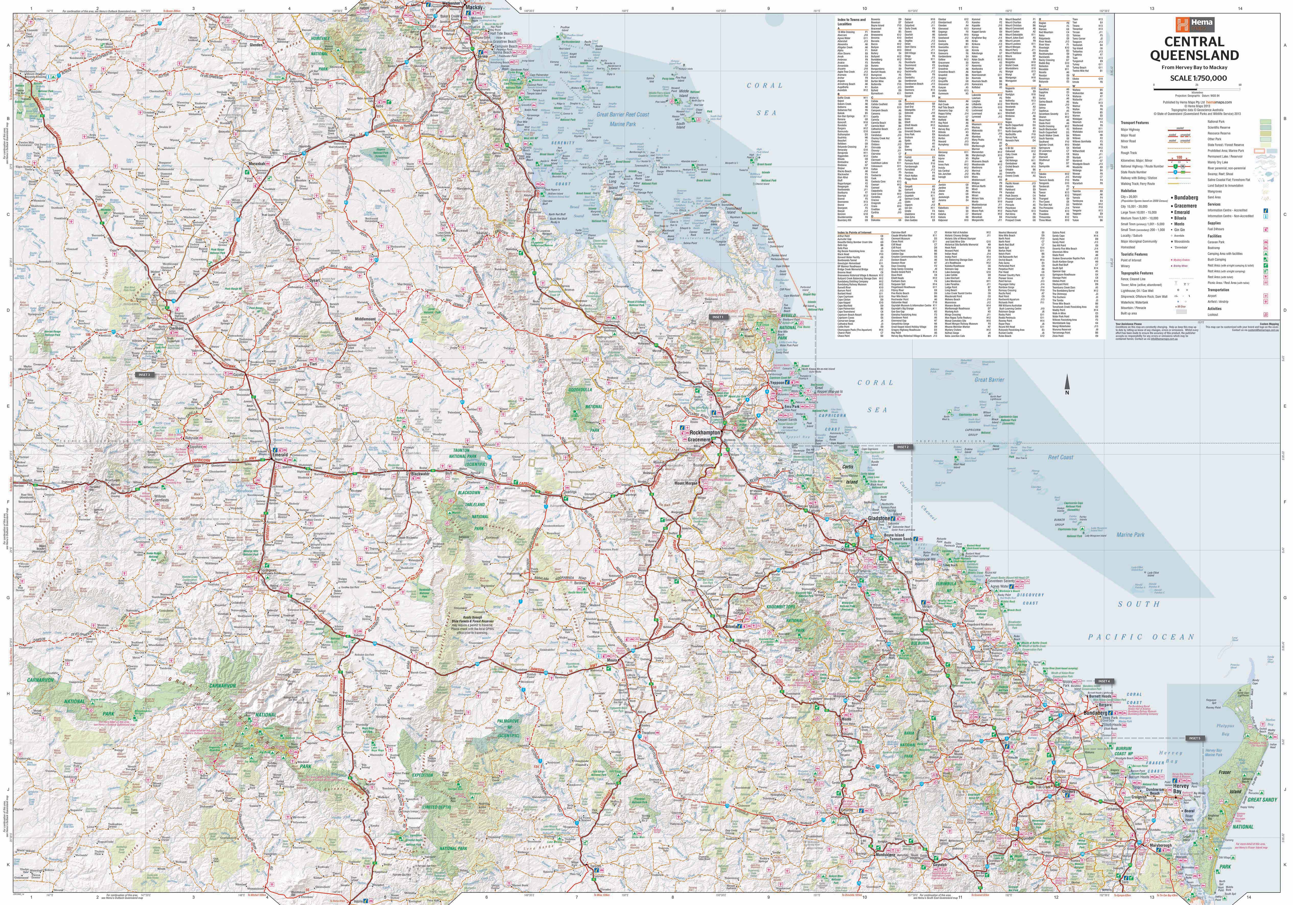 Central Queensland Hema Regional Map