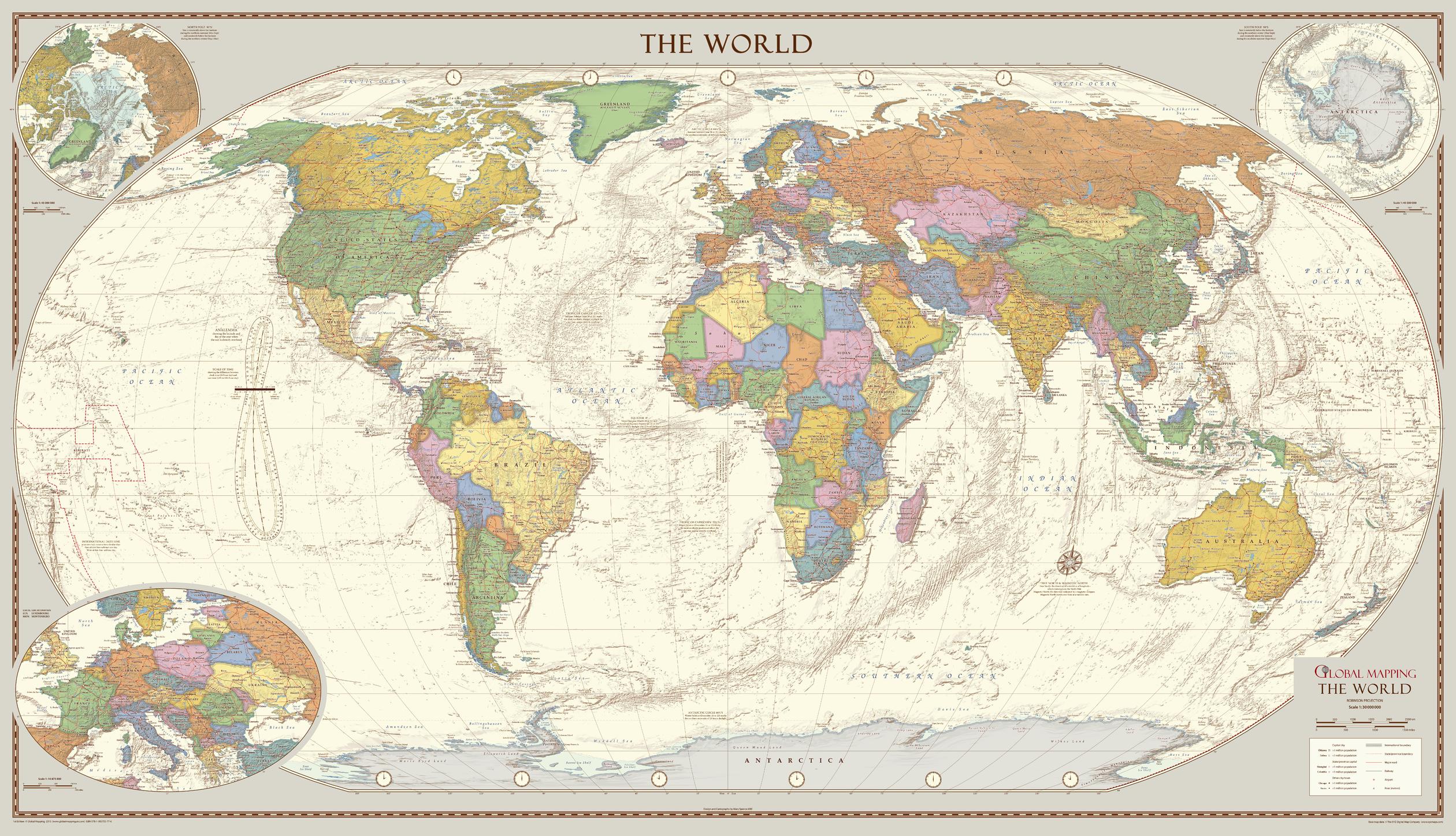 Antique Style World Wall Map | Shop Mapworld