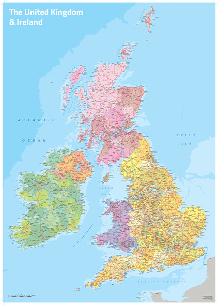 Map Of The Uk And Ireland Buy Maps Of Great Britain And Ireland - Mapworld