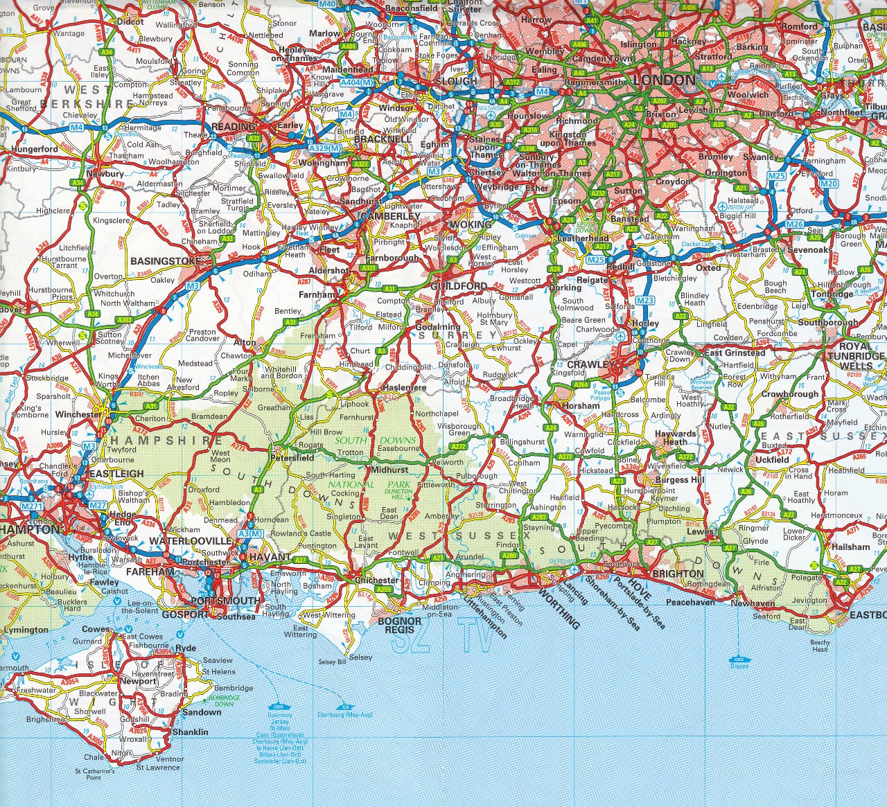 Aa Map Of England With Towns