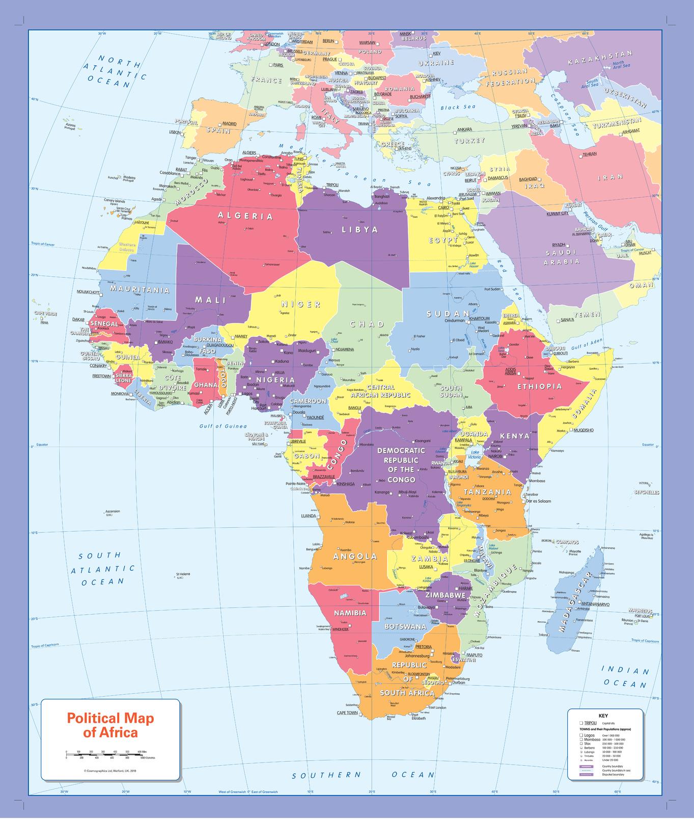 Children's Political Map of Africa | Shop Mapworld