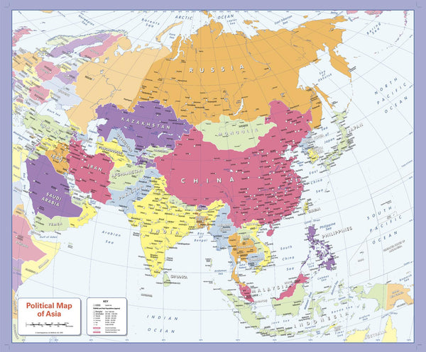 Children's Political Map of Asia | Shop Mapworld