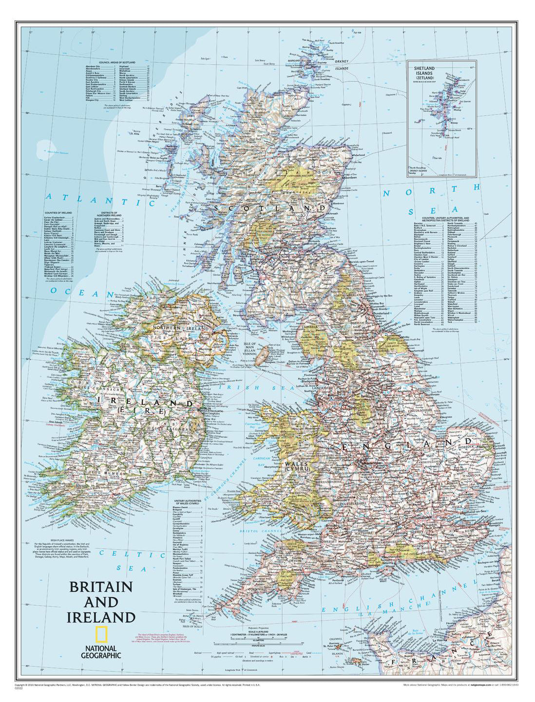 Britain & Ireland NGS, Buy Wall Map of Britain - Mapworld