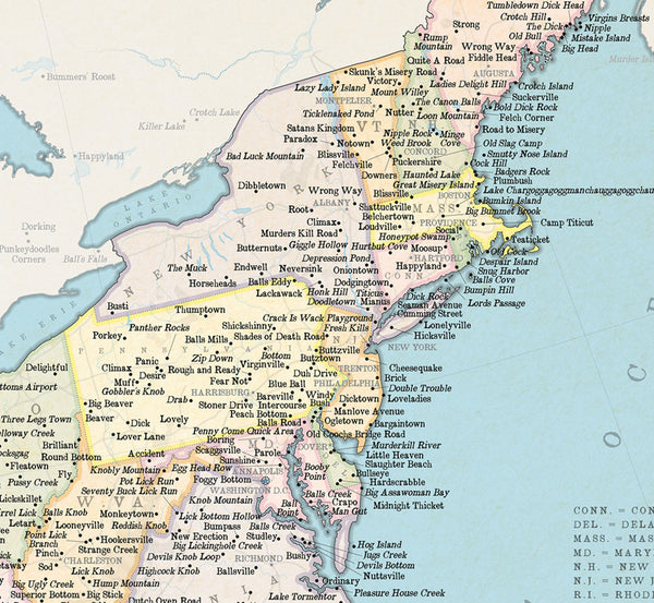 Buy Marvellous Map of Actual Australian Place Names - Mapworld