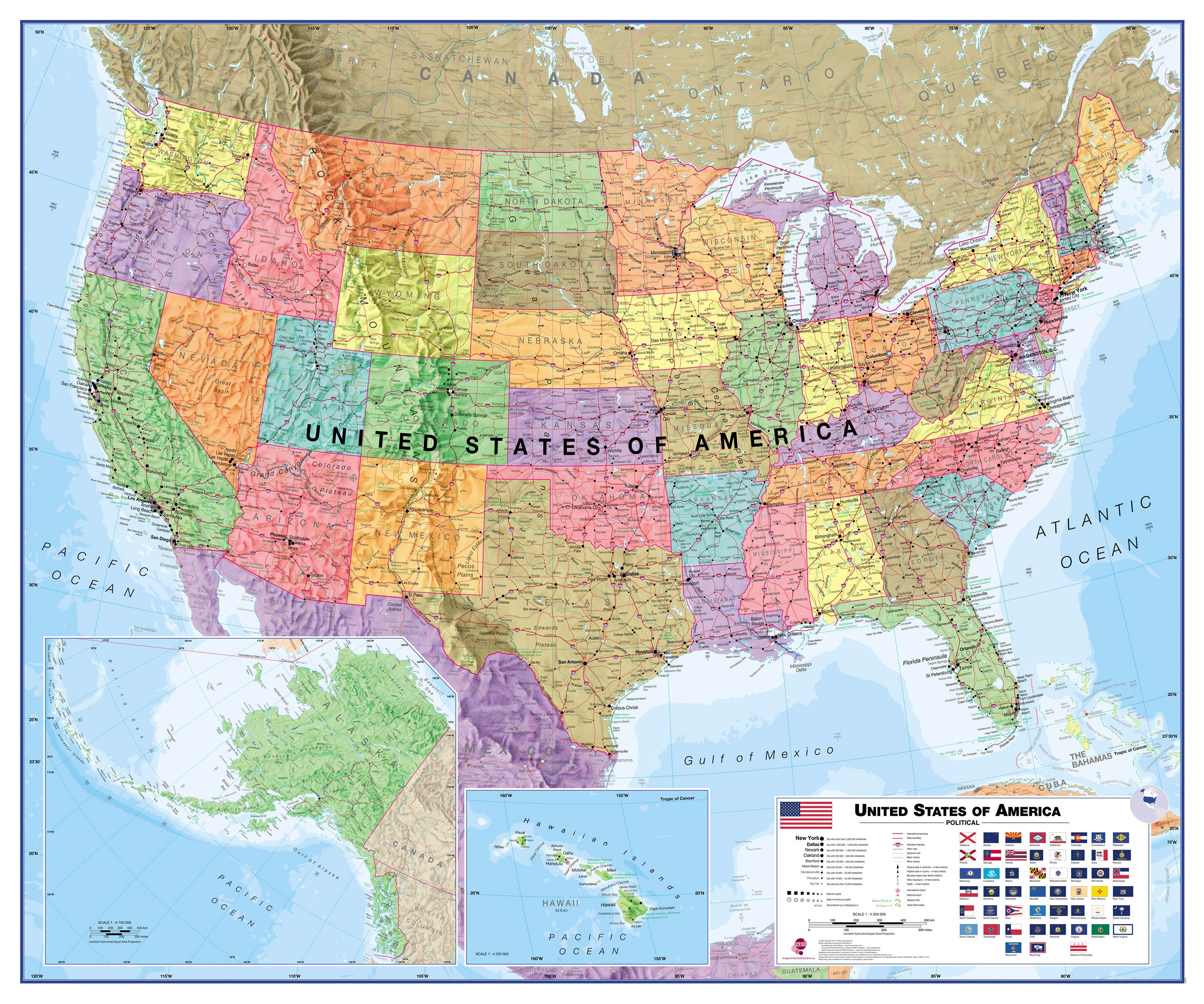 types of maps grid map usa