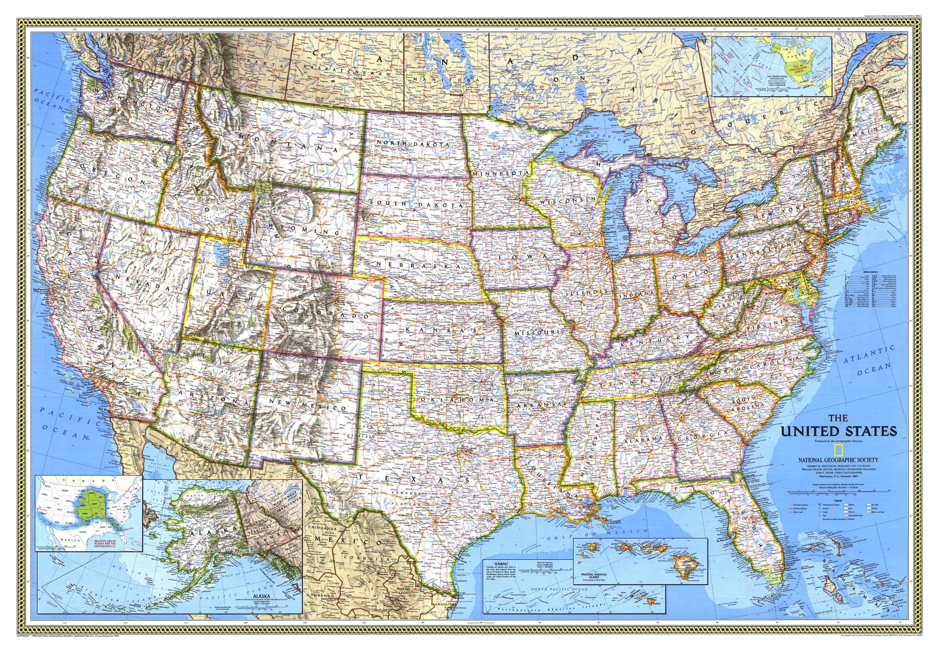 United States 1993 By National Geographic Shop Mapworld