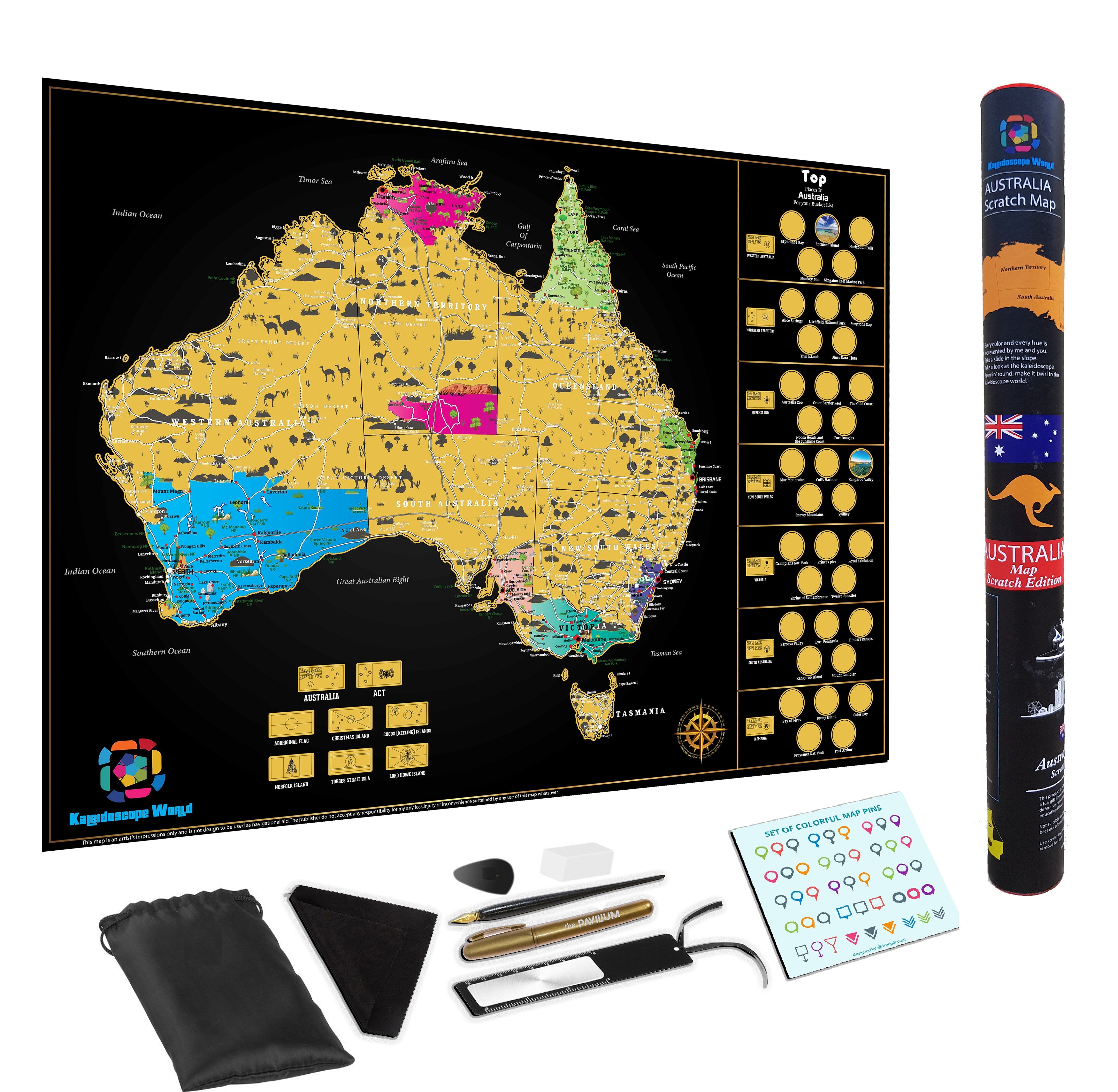 scratch travel map australia