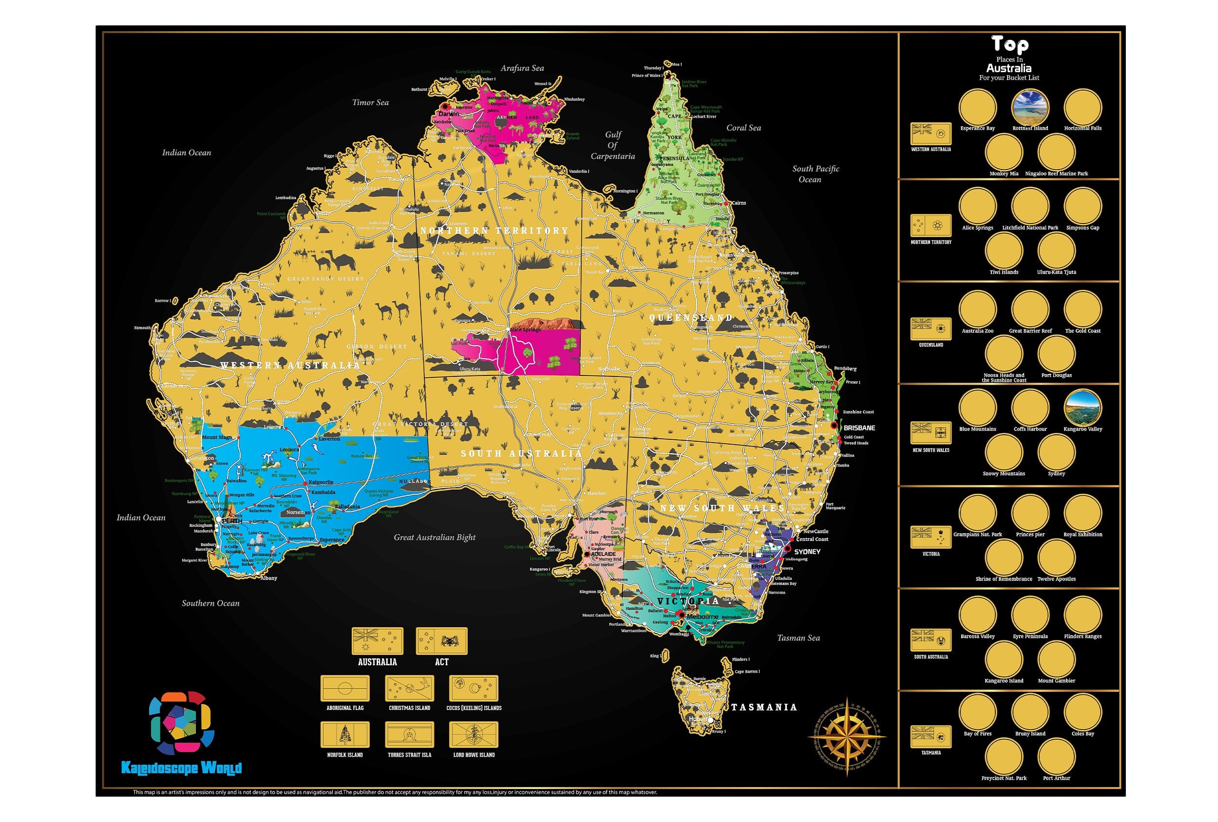 australia travel scratch map