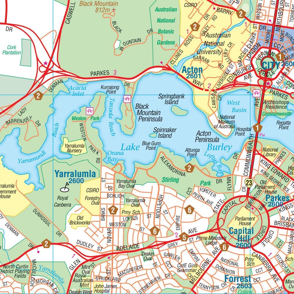 Canberra Hema Handy Map, Buy Canberra Map - Mapworld