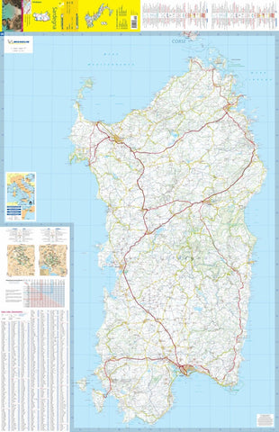 Sardinia Michelin Map, Buy Map of Sardinia - Mapworld