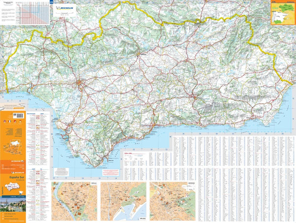 Andalucia Michelin Map, Buy Maps of Spain - Mapworld